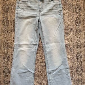 American Eagle Light Blue Kick Boot Crop Jeans